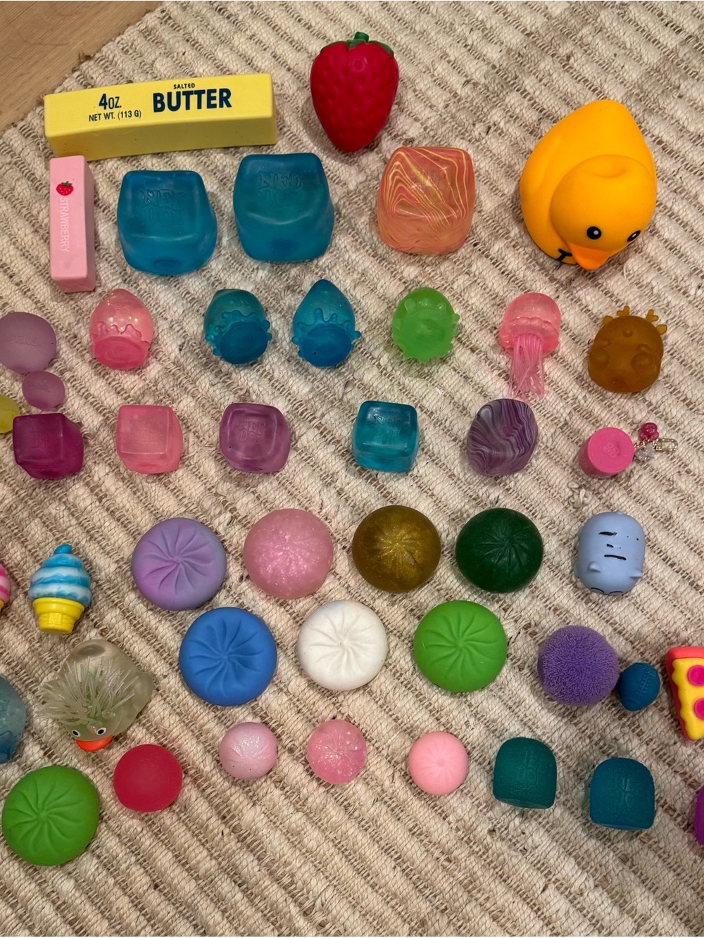 Colorful Kids Sensory Squishy Toy Collection - Blue, Green, Pink, Purple, Yellow
